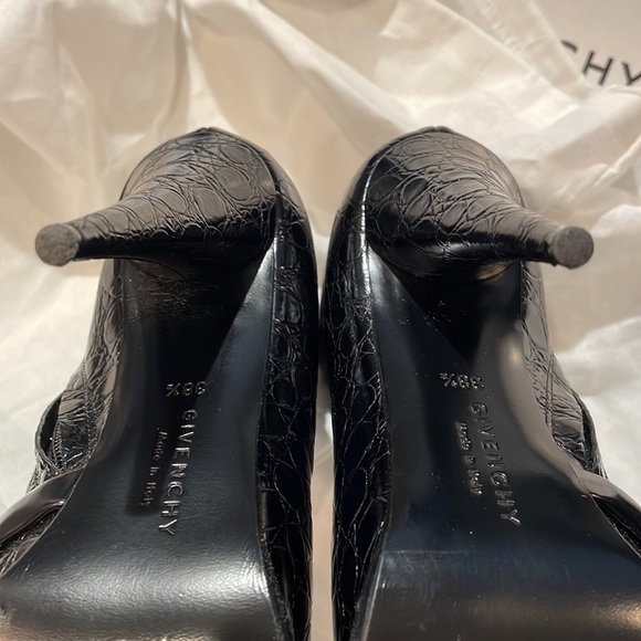 Givenchy Doodle Ankle Boot Black Croc Print Size 38.5. - Picture 9 of 14